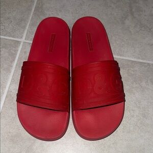 AUTHENTIC Men D&G Vibrant Red Slides